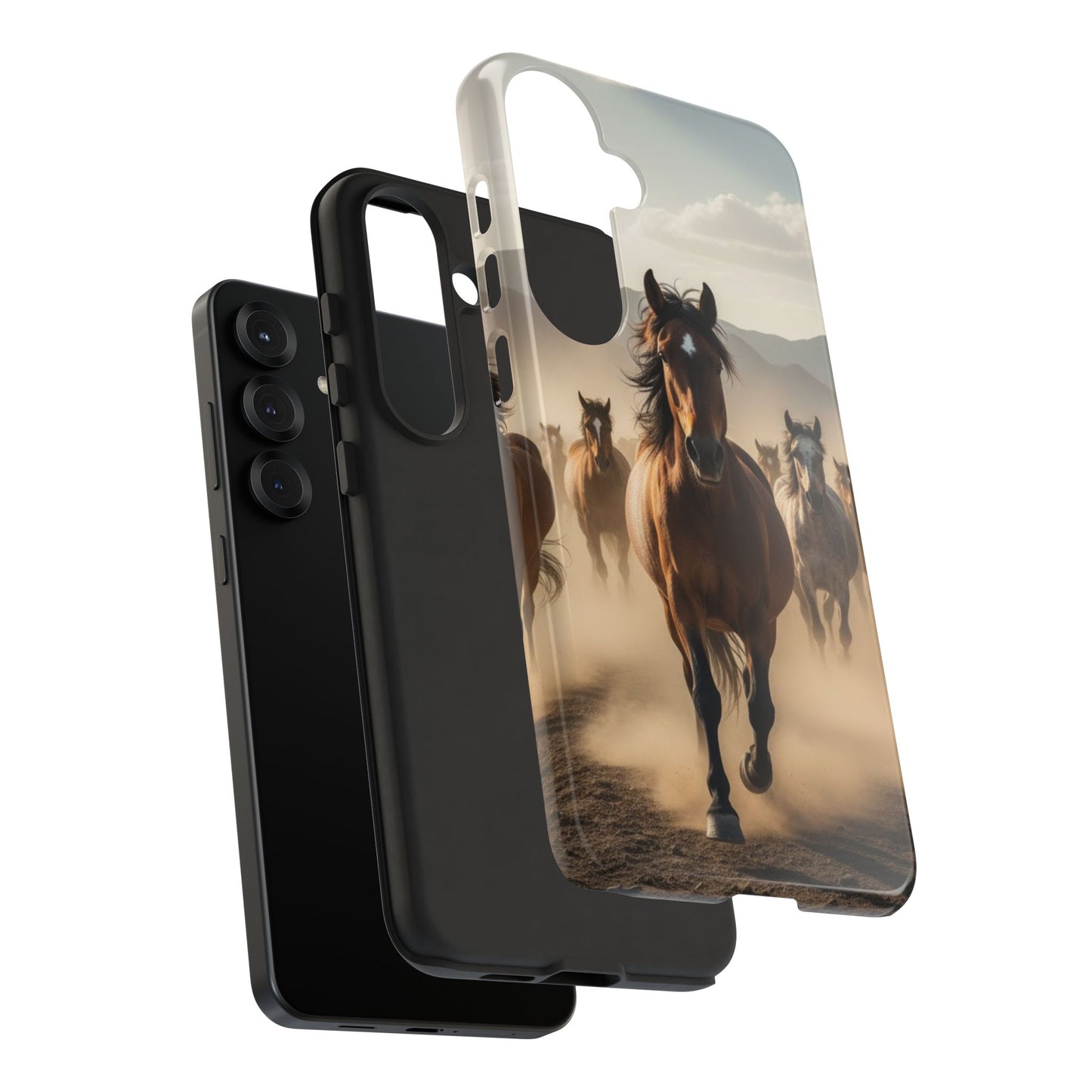 Running Horses Phone Case | Wild Mustang Herd Tough Protective Cover