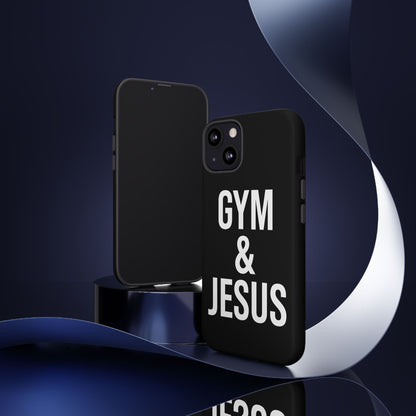 Gym & Jesus Phone Case Christian Faith Workout Gym Motivation Case