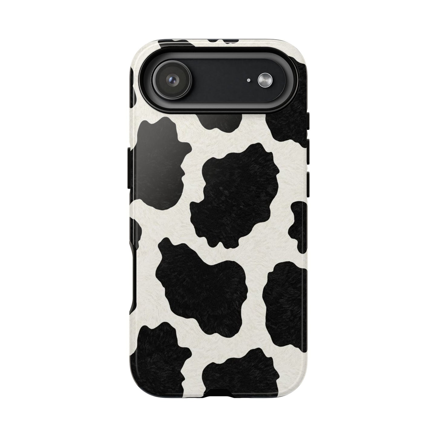 Black & White Cow Print Phone Case | Aesthetic Tough Protective Case