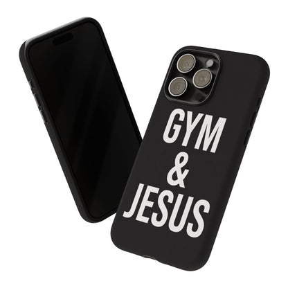 Gym & Jesus Phone Case Christian Faith Workout Gym Motivation Case