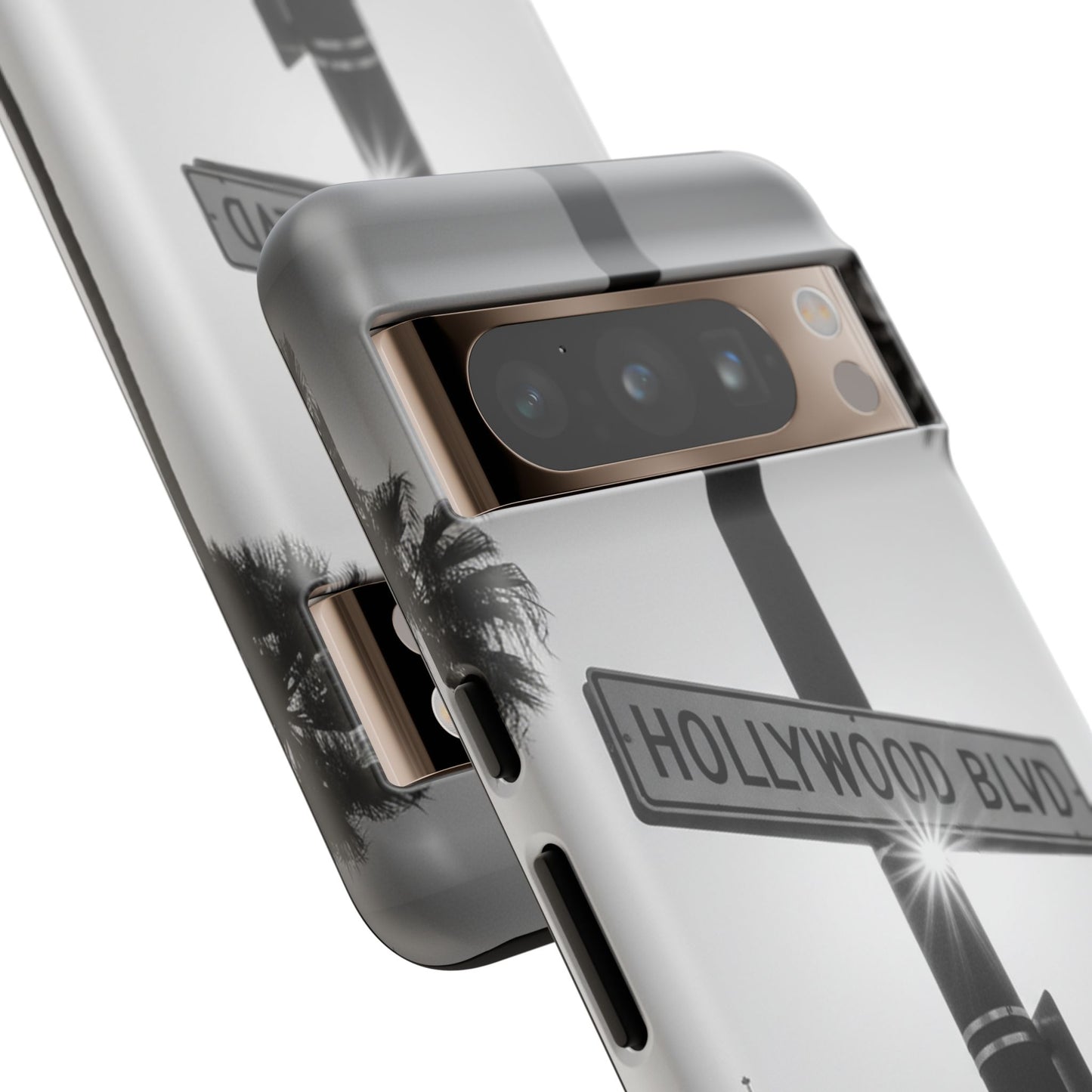 Hollywood Blvd Phone Case | Vintage Los Angeles Street Sign | Black & White LA Aesthetic