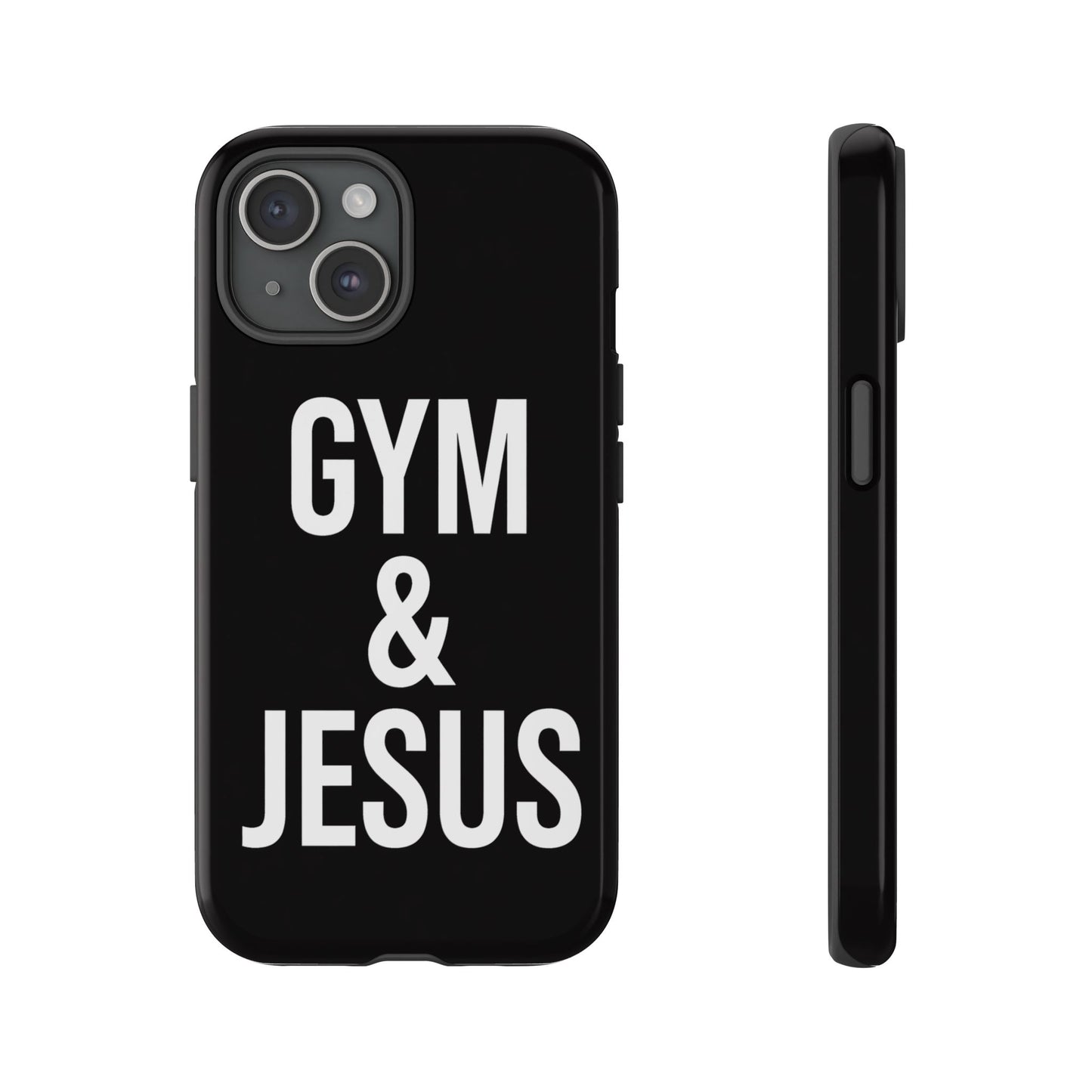 Gym & Jesus Phone Case Christian Faith Workout Gym Motivation Case