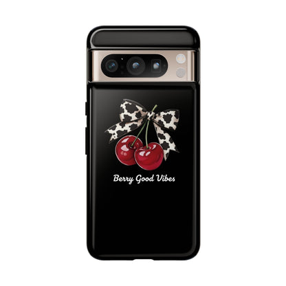 Cherry Cow Print Phone Case | Coquette Bow Aesthetic iPhone & Samsung Tough Case