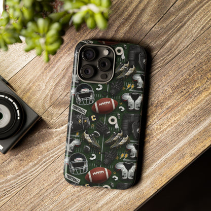 Football Pattern Phone Case – Sports Fan Tough Protective Game Day Case