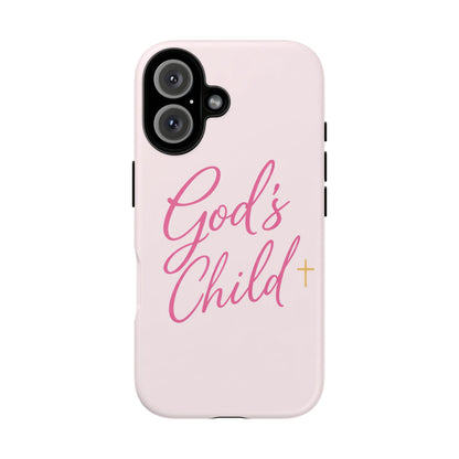 Gods Child Phone Case Christian Pink Aesthetic Tough iPhone Case