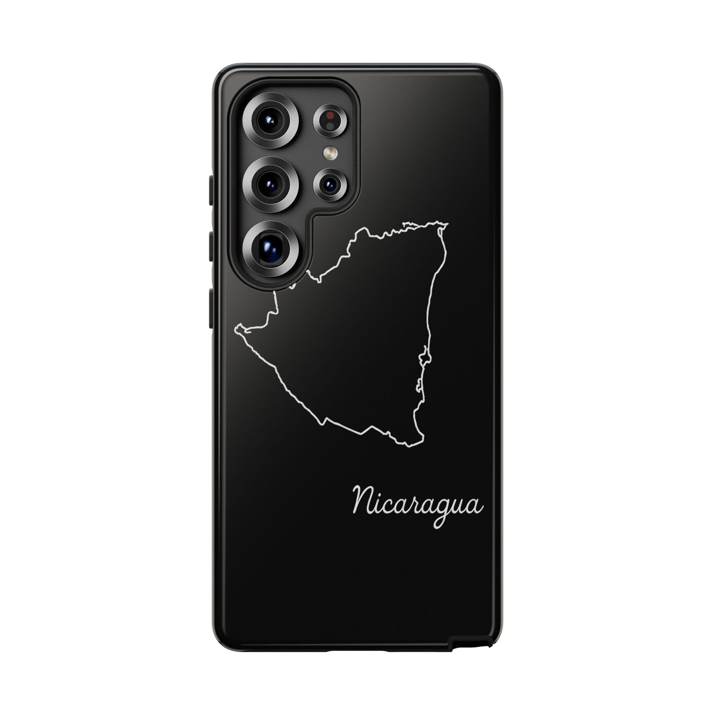 Nicaragua Outline Phone Case – Minimal Country Map Tough Case (iPhone, Samsung, Pixel)