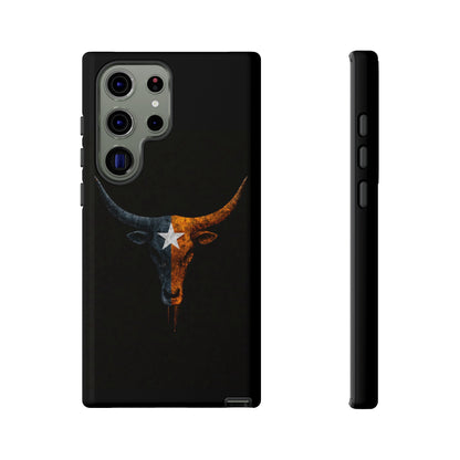 Texas Longhorn Skull Phone Case Western Cowboy Bull iPhone Samsung Cover