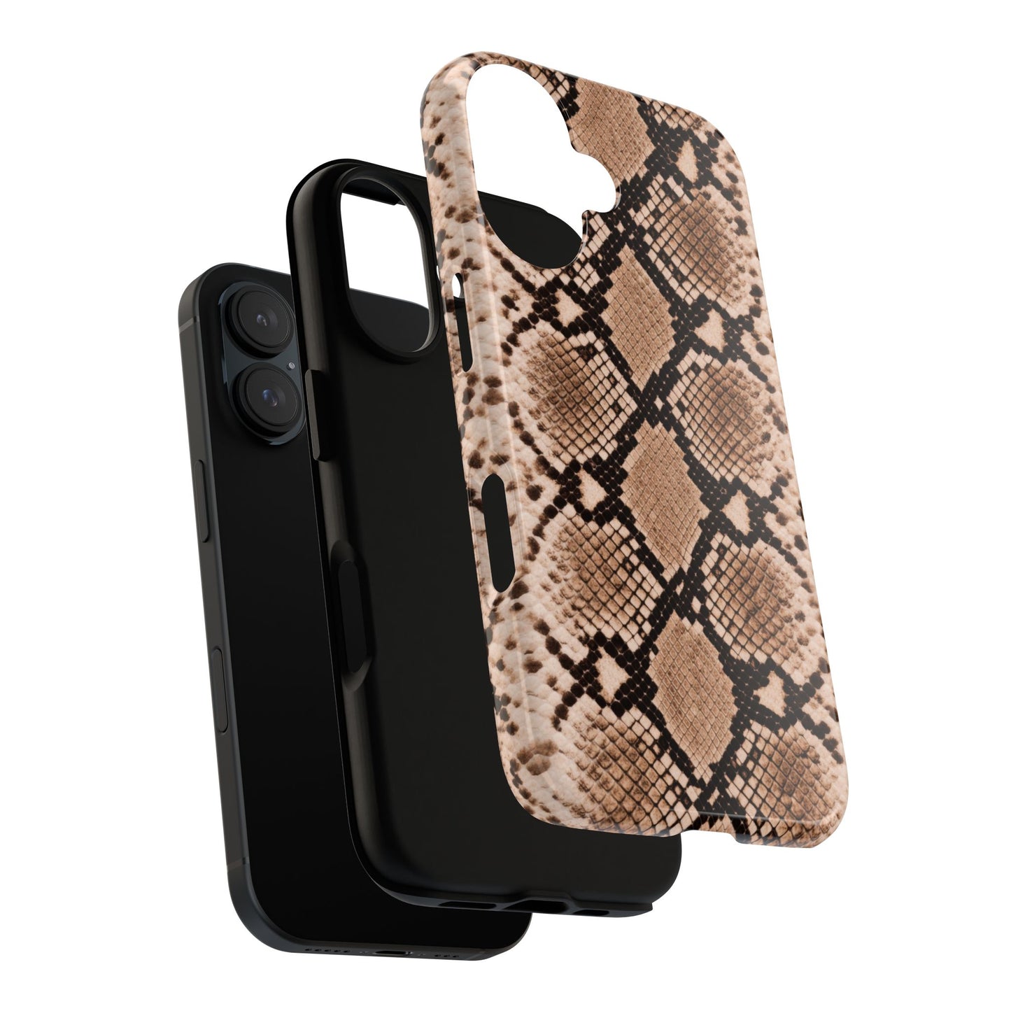 Snake Print Phone Case – Brown Python Pattern Slim Protective Cover for Iphone, Samsung Galaxy and Pixel