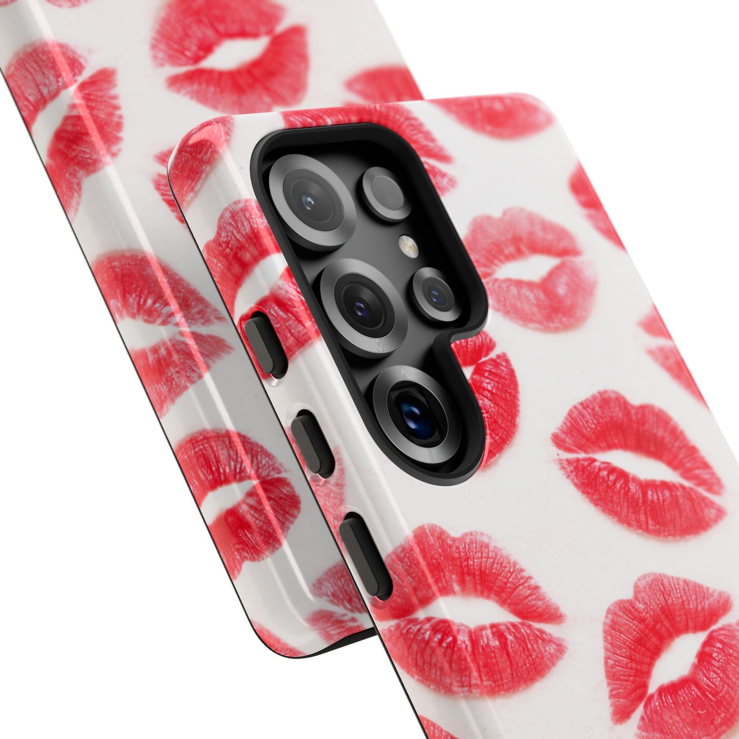 Red Lipstick Kiss Phone Case – Sexy Lip Print Pattern Tough Protective Cover