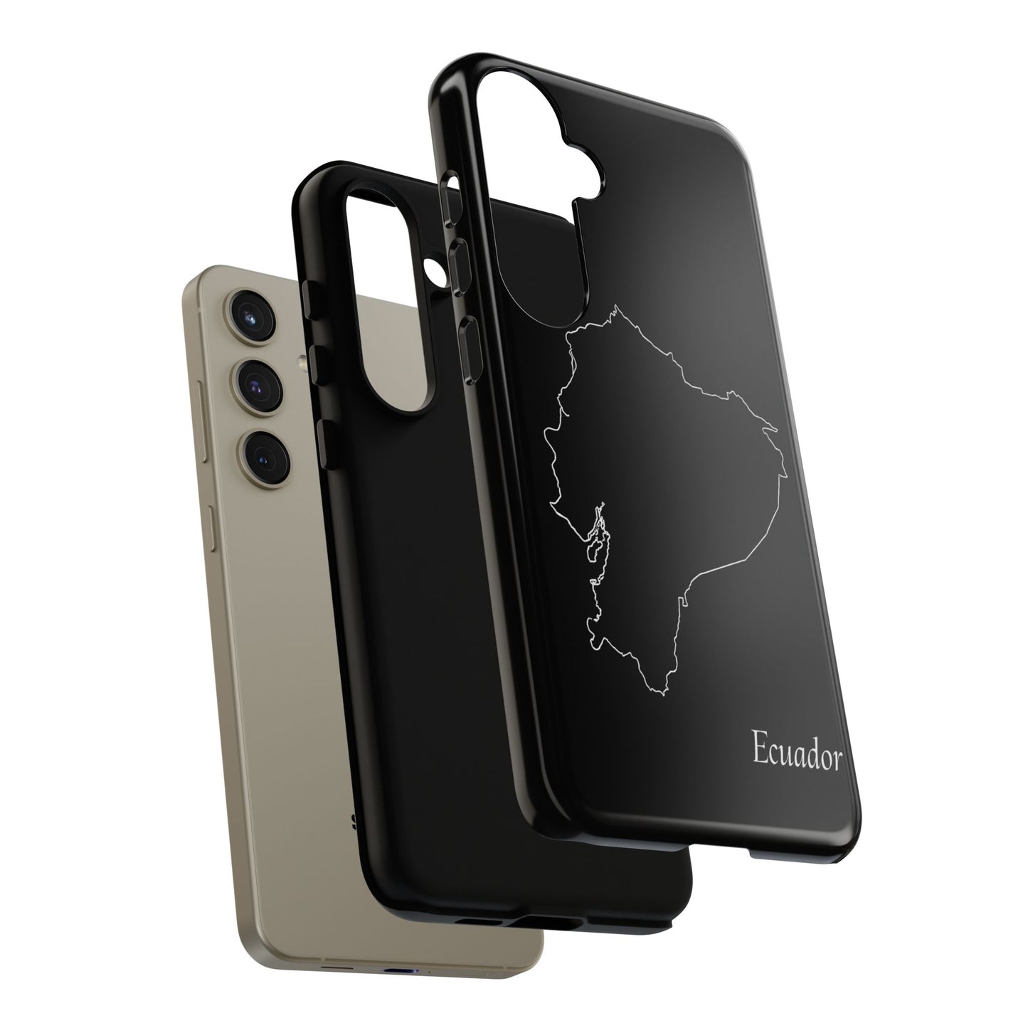 Ecuador Outline Phone Case – Minimal Country Map Tough Case (iPhone, Samsung, Pixel)