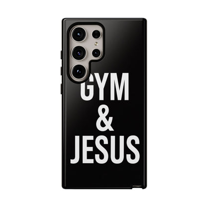 Gym & Jesus Phone Case Christian Faith Workout Gym Motivation Case