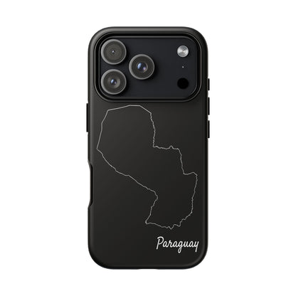 Paraguay Outline Phone Case – Minimal Country Map Tough Case (iPhone, Samsung, Pixel)