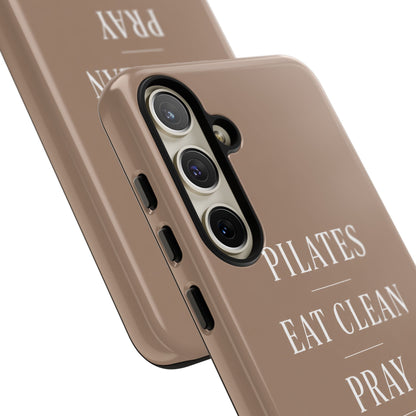 Pilates Phone Case | Eat Clean Pray Sleep Repeat Aesthetic | Wellness Girl Gift