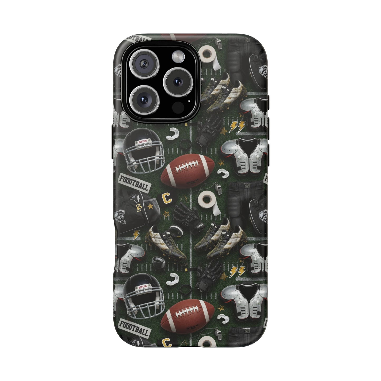 Football Pattern Phone Case – Sports Fan Tough Protective Game Day Case