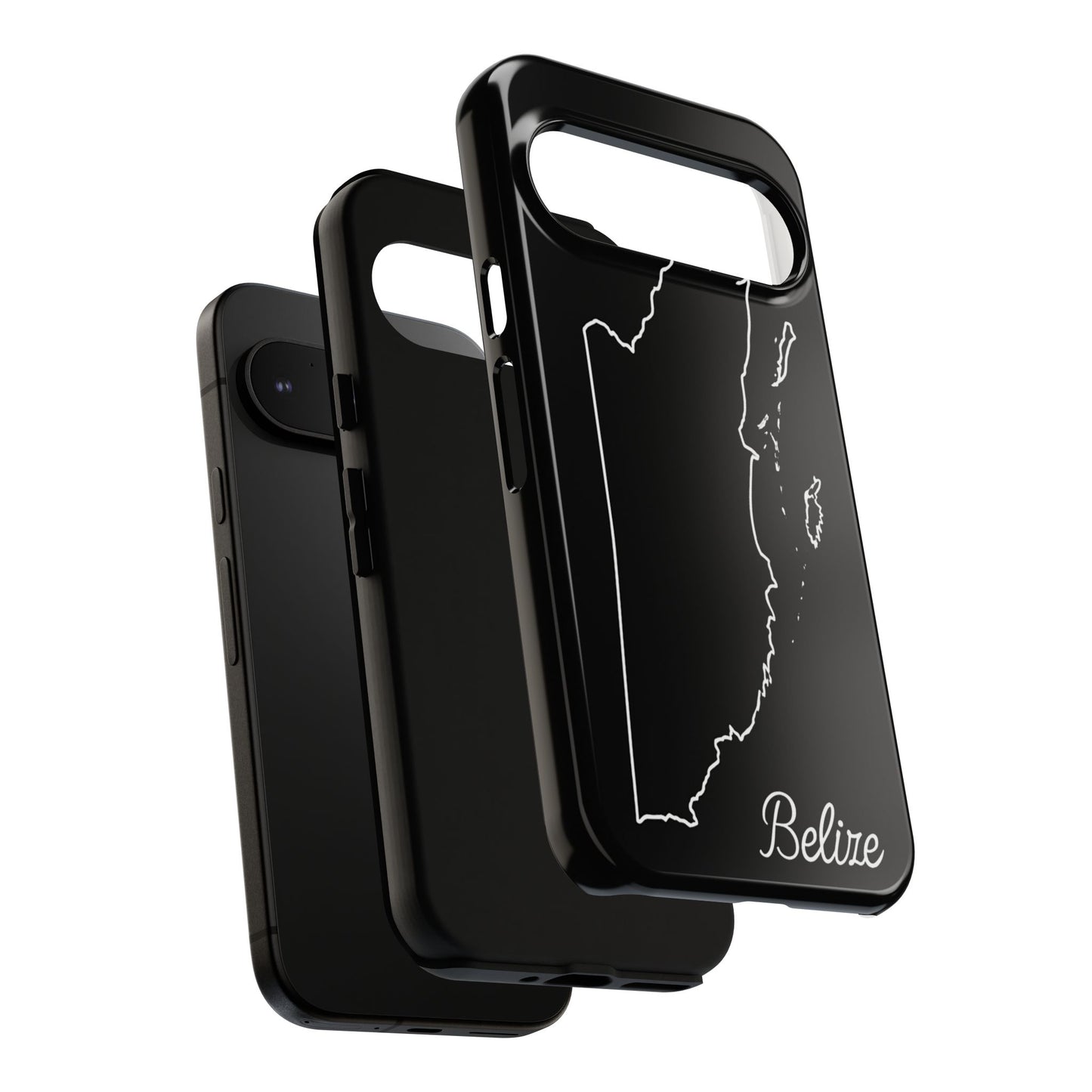 Belize Outline Phone Case – Minimal Country Map Tough Case (iPhone, Samsung, Pixel)