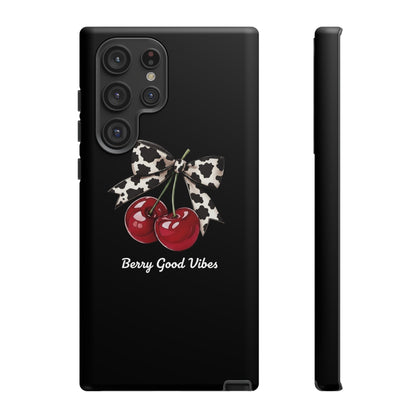 Cherry Cow Print Phone Case | Coquette Bow Aesthetic iPhone & Samsung Tough Case