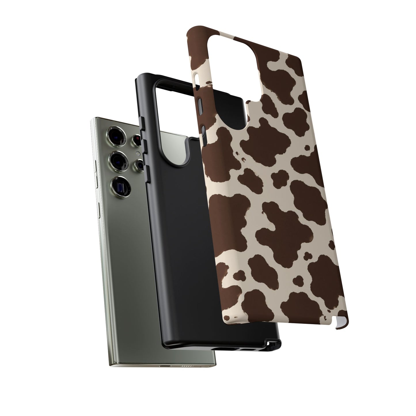 Western Cow Print Tough Phone Case for iPhone Samsung Galaxy Pixel