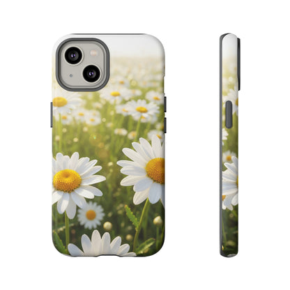 Daisy Phone Case – Floral Spring Field Tough Protective Case (iPhone, Samsung, Pixel)