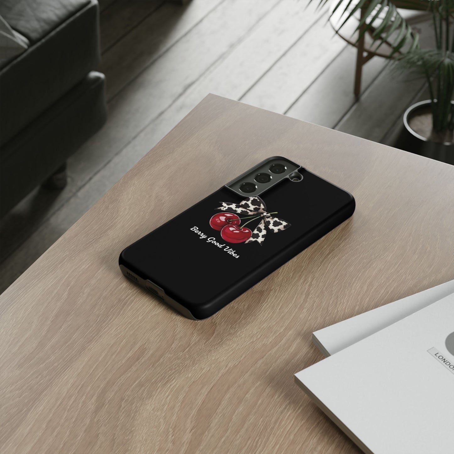 Cherry Cow Print Phone Case | Coquette Bow Aesthetic iPhone & Samsung Tough Case