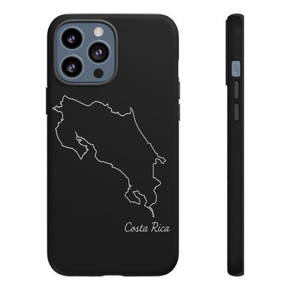 Costa Rica Outline Phone Case – Minimal Country Map Tough Case (iPhone, Samsung, Pixel)