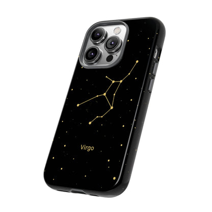 Virgo Zodiac Constellation Phone Case – Luxe Gold Celestial Cover