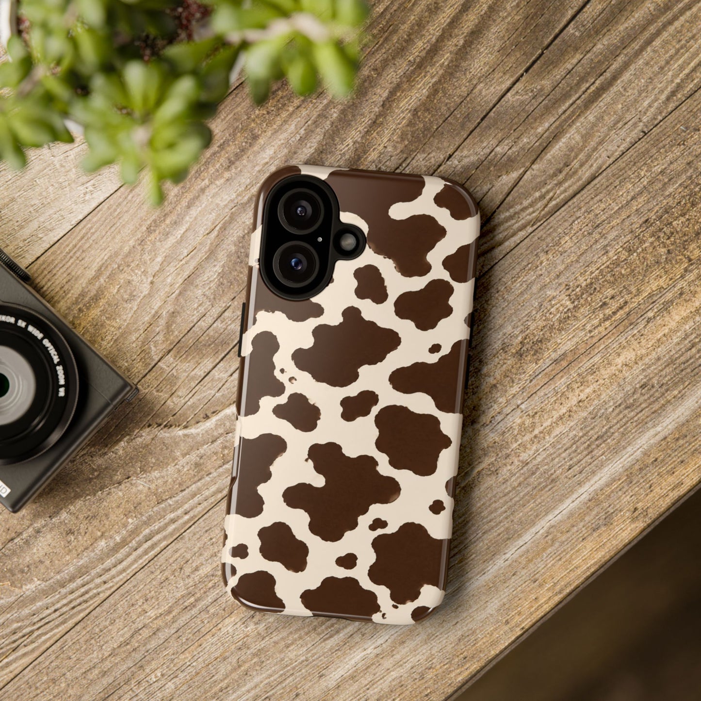 Western Cow Print Tough Phone Case for iPhone Samsung Galaxy Pixel