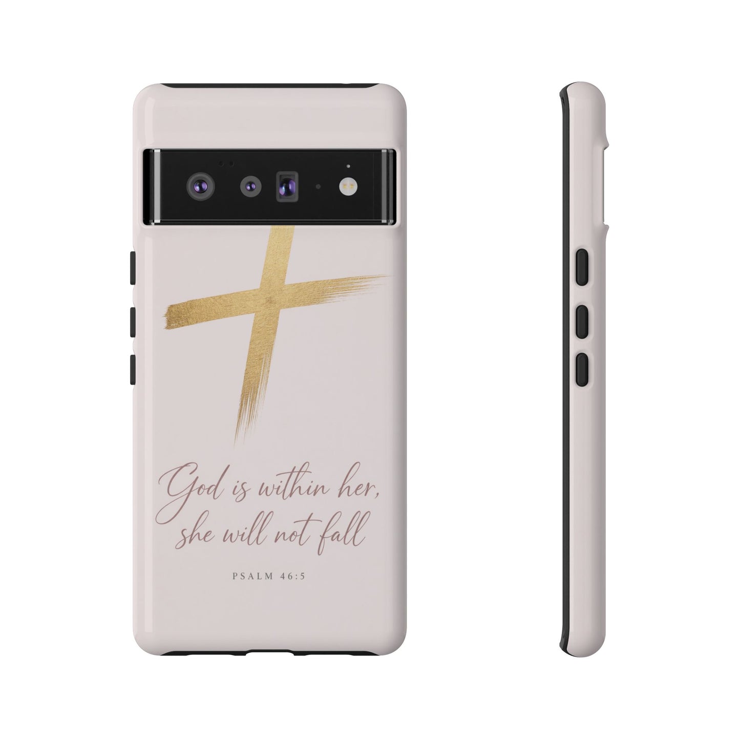Psalm 46:5 God Is Within Her Christian Cross Phone Case Faith Gift