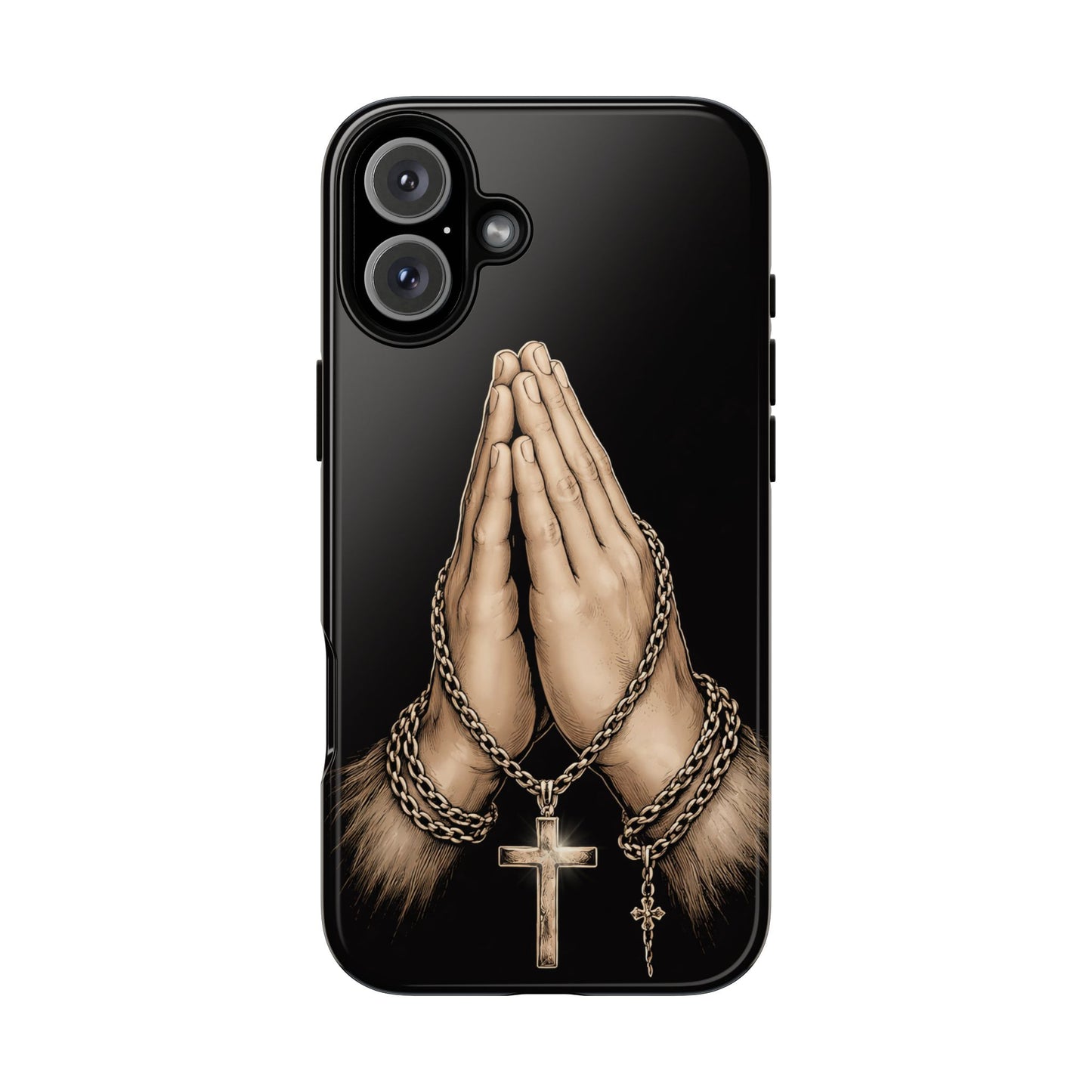 Praying Hands Cross Phone Case – Christian Faith Scripture Cover