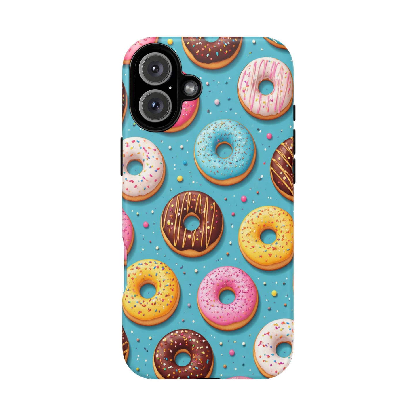 Cute Donut Pattern Phone Case – Colorful Sprinkles Dessert Design for Iphone, Samsung Galaxy and Pixel