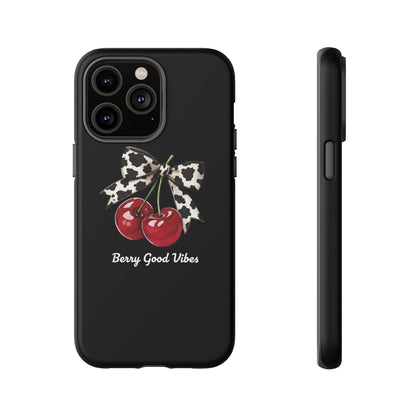 Cherry Cow Print Phone Case | Coquette Bow Aesthetic iPhone & Samsung Tough Case