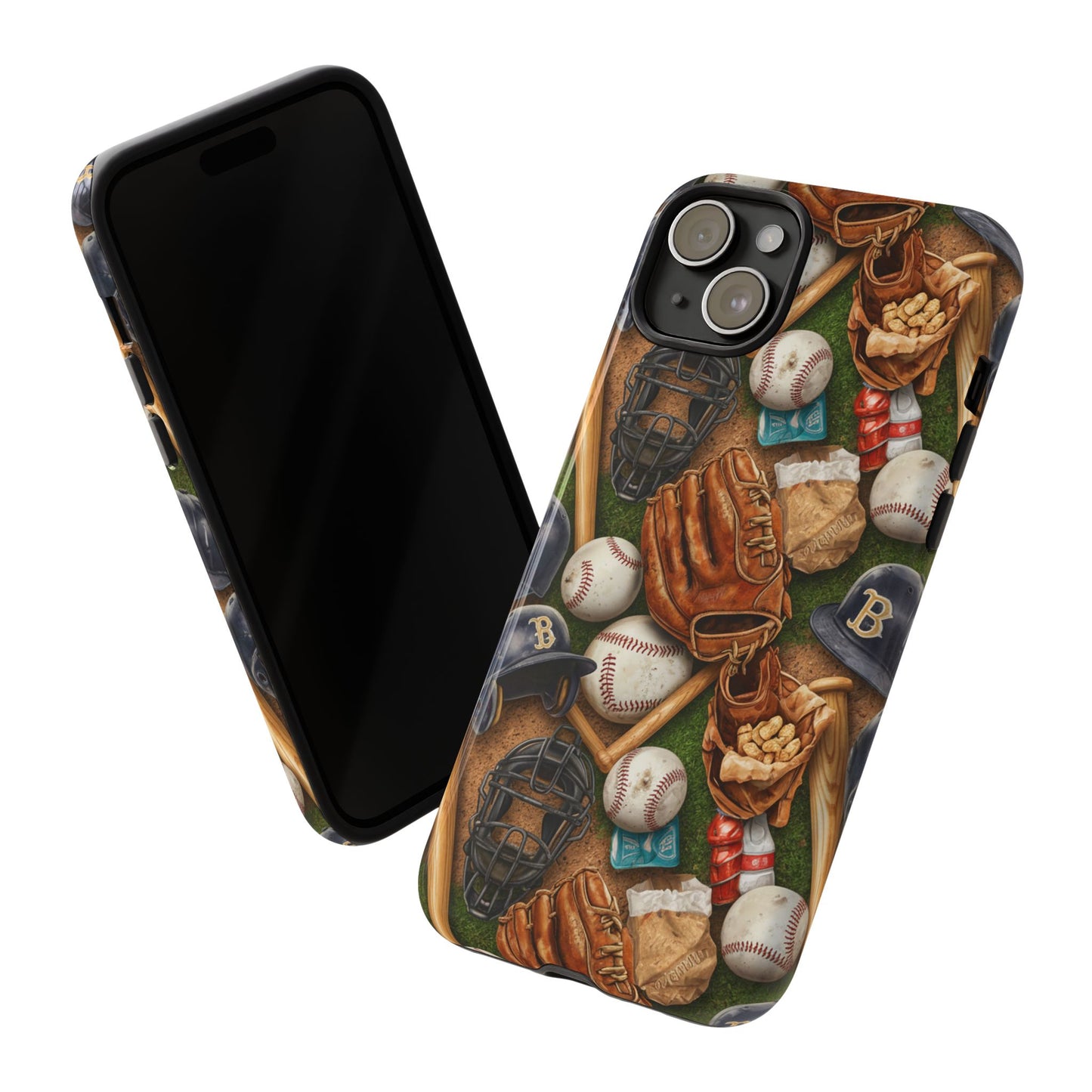 Baseball Gear Collage Phone Case – Vintage Baseball Equipment Sports Tough Case