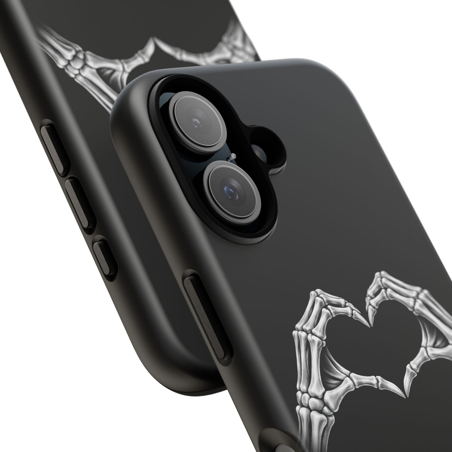 Skeleton Hands Heart Phone Case | Gothic Black Protective Cover