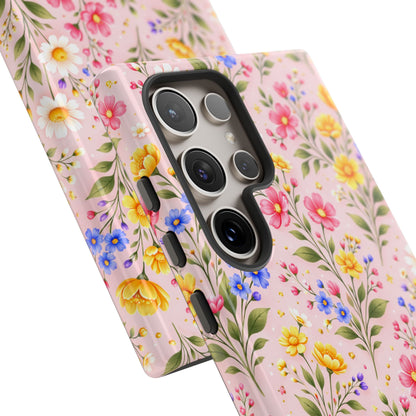 Wildflower Floral Phone Case Vintage Spring Meadow Tough Cover
