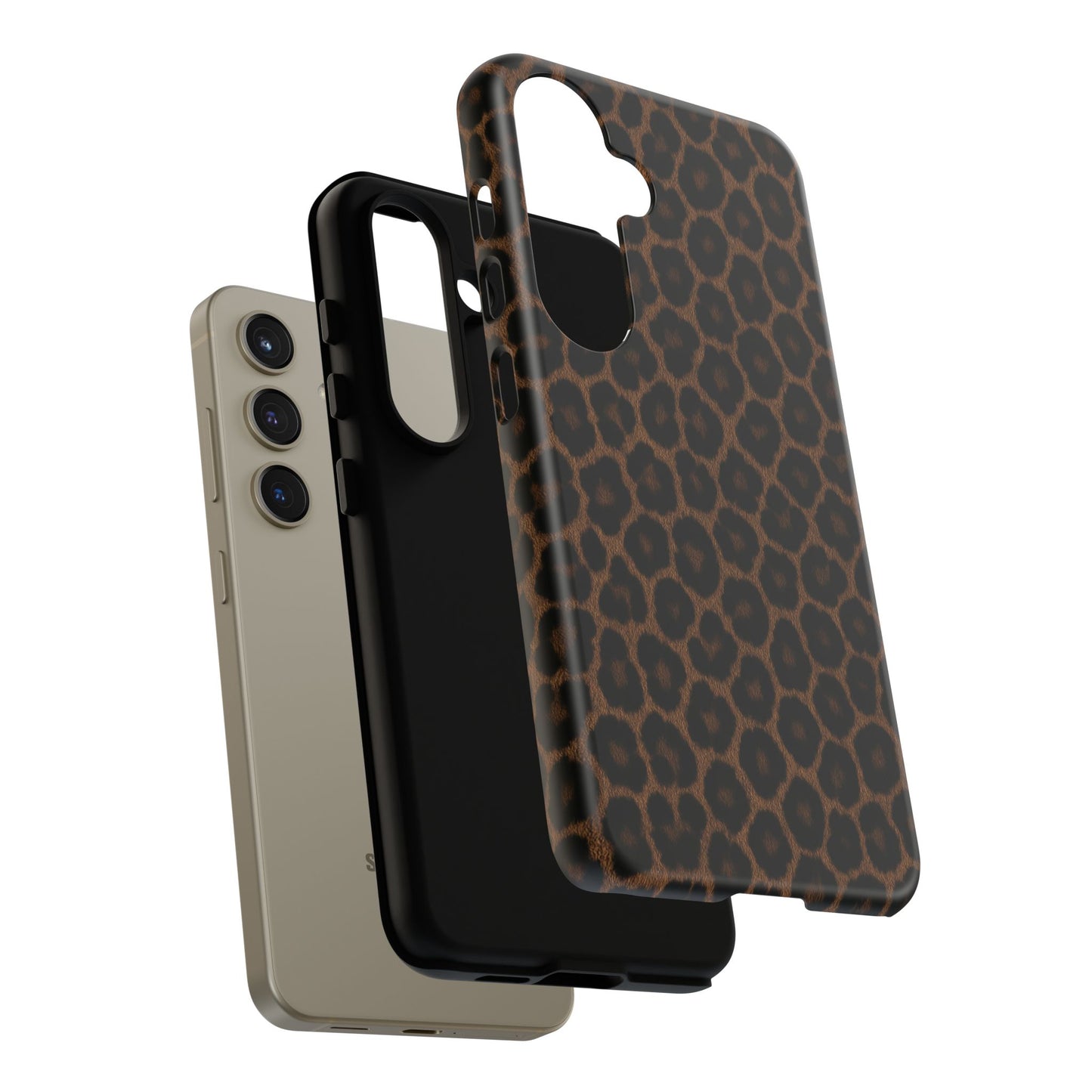 Brown Leopard Print Phone Case | Classic Animal Print Aesthetic Tough Protective Case