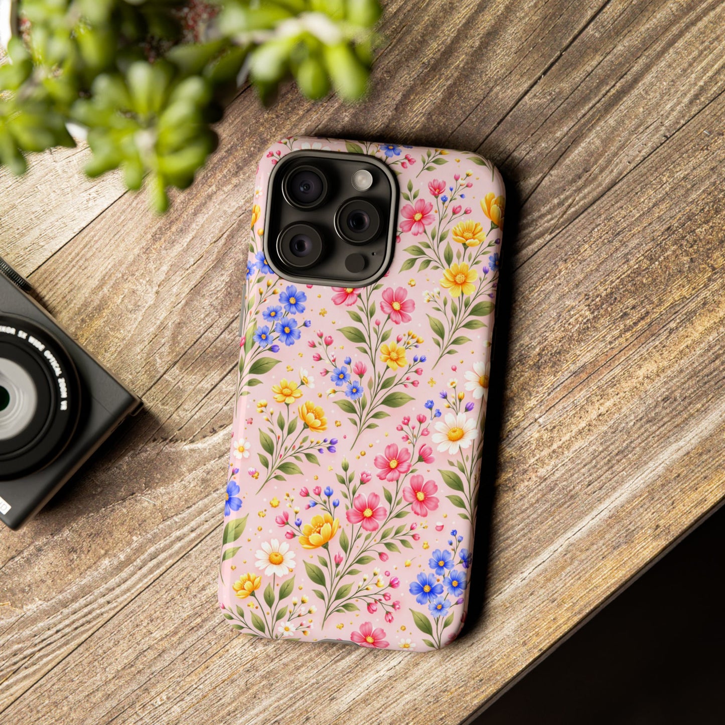 Wildflower Floral Phone Case Vintage Spring Meadow Tough Cover