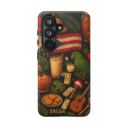 Puerto Rican Culture Phone Case | Boricua Icons Caribbean Aesthetic Tough Protective Case