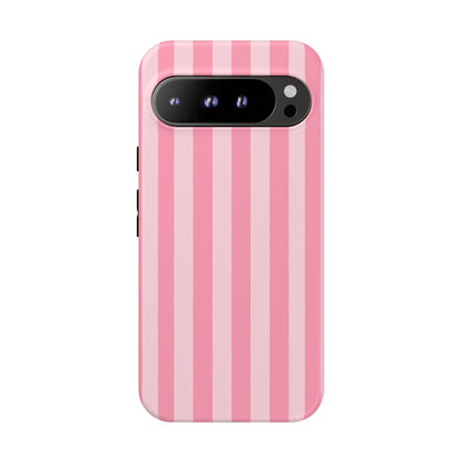 Pink Stripe Phone Case – Pastel Coquette Aesthetic Tough Protective Case