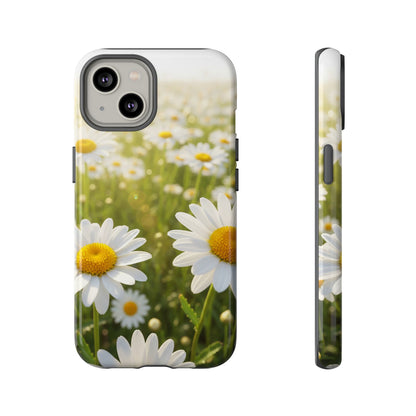 Daisy Phone Case – Floral Spring Field Tough Protective Case (iPhone, Samsung, Pixel)