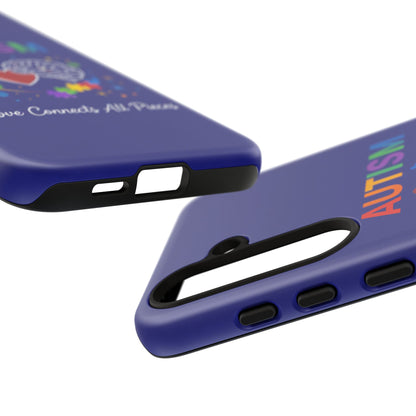 Autism Awareness Tough Case – "Love Connects All Pieces" Phone Case for Iphone, Samsung Galaxy and Pixel