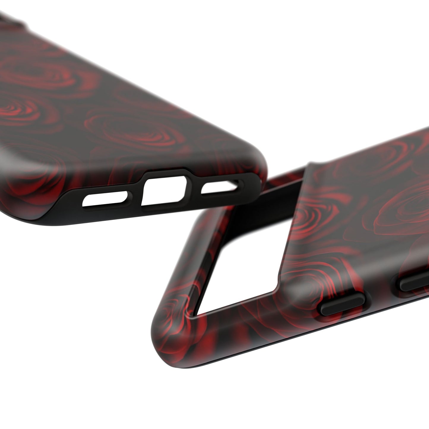 Dark Red Rose Phone Case – Gothic Floral Tough Case (iPhone, Samsung, Pixel)