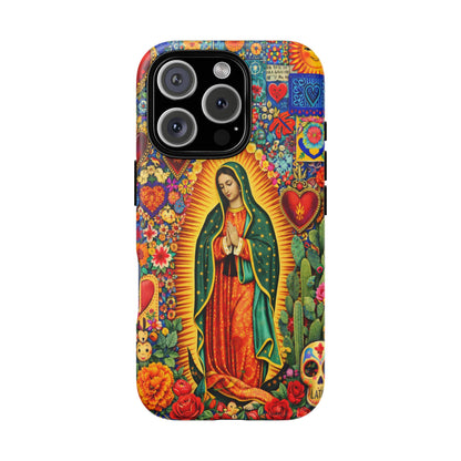Virgin Mary Guadalupe Phone Case Mexican Folk Art Tough Cover iPhone Samsung