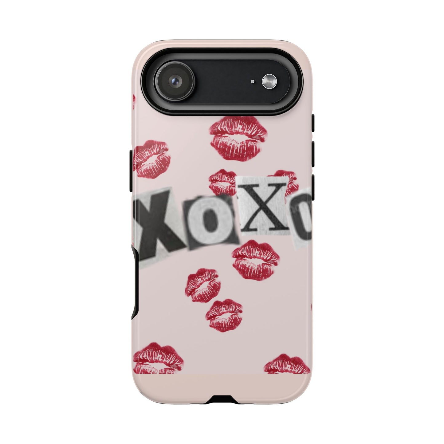 XOXO Kiss Print Phone Case | Coquette Valentine Aesthetic | Cute Pink Lipstick Kiss Tough Case for iPhone & Samsung