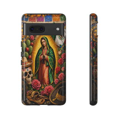 Virgen de Guadalupe Phone Case Mexican Floral iPhone Samsung Pixel Case