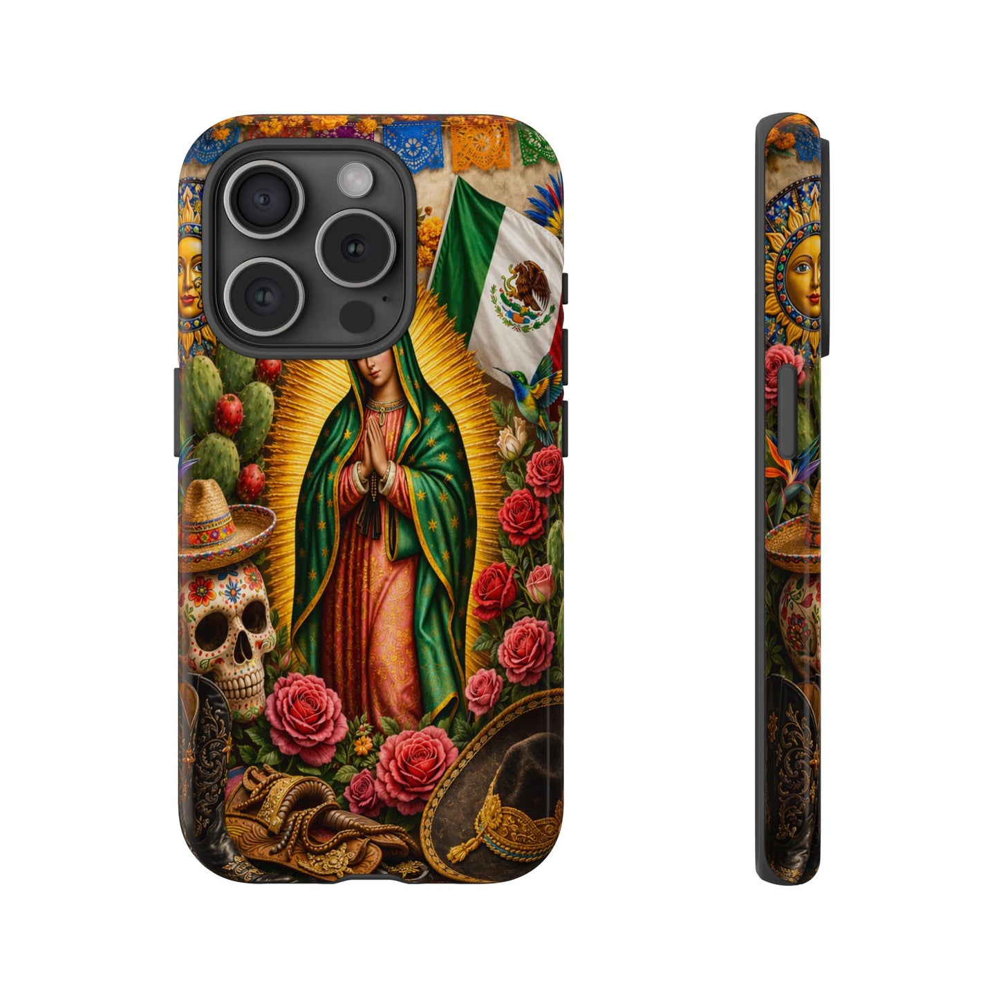 Virgen de Guadalupe Phone Case Mexican Floral iPhone Samsung Pixel Case