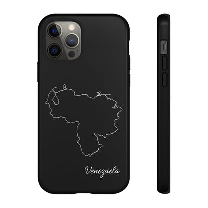 Venezuela Outline Phone Case – Minimal Country Map Tough Case (iPhone, Samsung, Pixel)