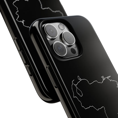 Venezuela Outline Phone Case – Minimal Country Map Tough Case (iPhone, Samsung, Pixel)