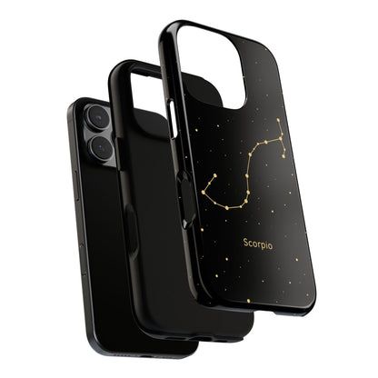 Scorpio Zodiac Constellation Phone Case – Luxe Gold Celestial Cover