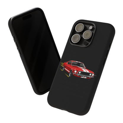 Red Muscle Car Phone Case – Classic Car Racing Tough Protective Case