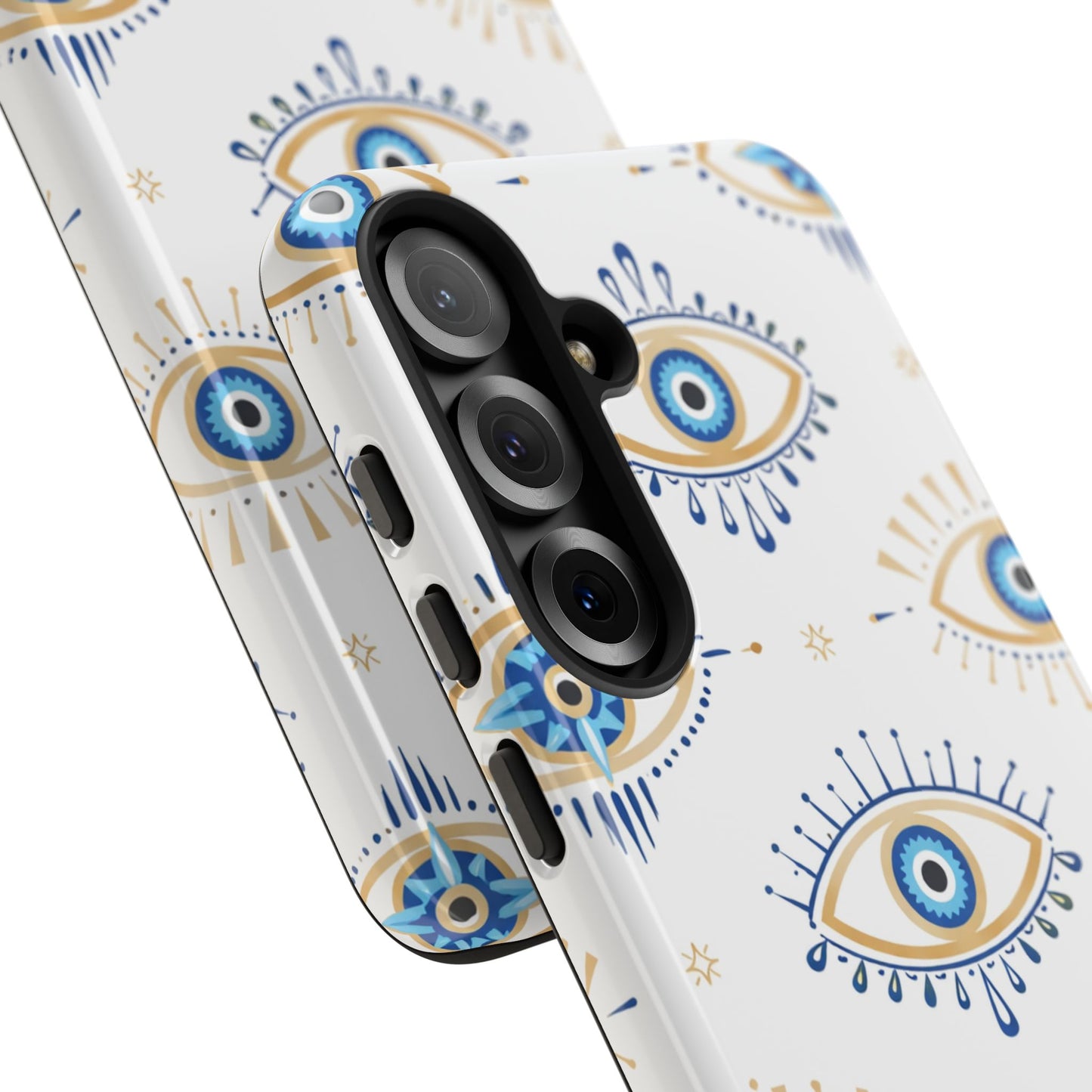 Blue Evil Eye Phone Case – Protective Slim Shockproof Cover for Iphone, Samsung Galaxy and Pixel