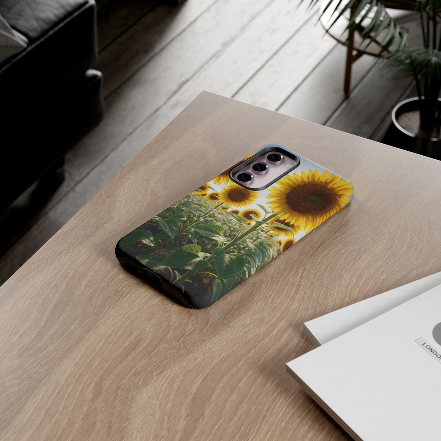 Sunflower Field Phone Case | Golden Hour Floral Aesthetic | Bright Summer Tough Case